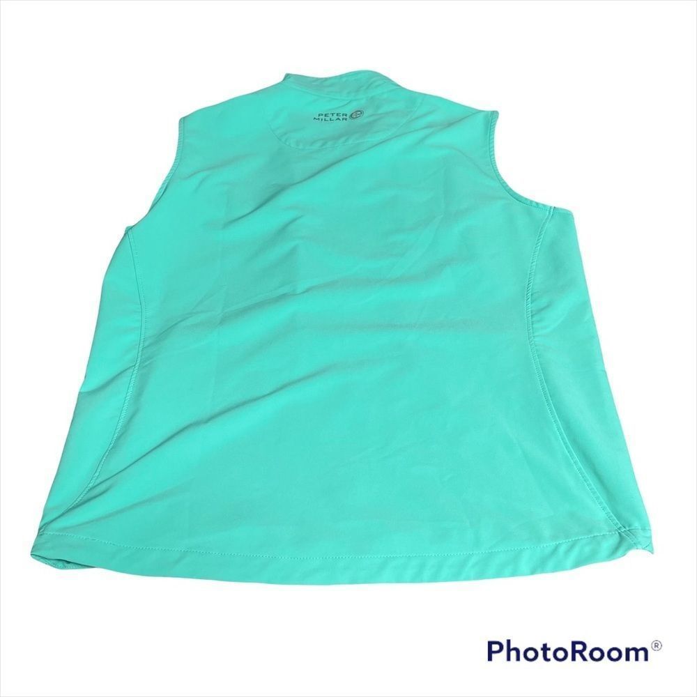 Peter Millar Mint Green Sleeveless Zip Vest - Picture 4 of 9
